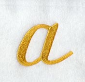 Curly Script Lower Case Letter a (3 Inch)