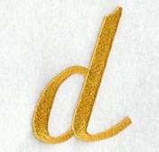 Curly Script Lower Case Letter d (3 Inch)