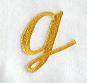 Curly Script Lower Case Letter g (3 Inch)