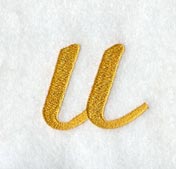 Curly Script Lower Case Letter u (3 Inch)