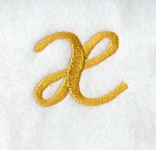 Curly Script Lower Case Letter x (3 Inch)
