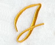 Curly Script Letter J (3 Inch)