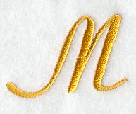 Curly Script Letter M (3 Inch)