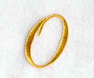 Curly Script Letter O (3 Inch)