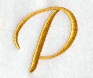Curly Script Letter P (3 Inch)