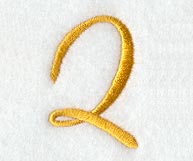 Curly Script Letter Q (3 Inch)