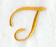 Curly Script Letter T (3 Inch)
