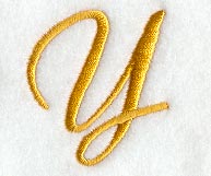 Curly Script Letter Y (3 Inch)