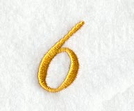Curly Script Number 6 (3 Inch)