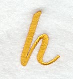Curly Script Lower Case Letter h (3 Inch)