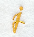 Curly Script Lower Case Letter j (3 Inch)