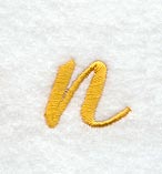 Curly Script Lower Case Letter n (3 Inch)