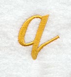 Curly Script Lower Case Letter q (3 Inch)