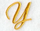 Curly Script Letter Y (3 Inch)