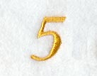 Curly Script Number 5 (3 Inch)