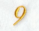 Curly Script Number 9 (3 Inch)