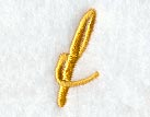 Curly Script Lower Case Letter f (3 Inch)