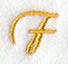 Curly Script Letter F (3 Inch)