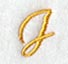 Curly Script Letter J (3 Inch)