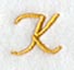 Curly Script Letter K (3 Inch)
