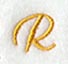Curly Script Letter R (3 Inch)