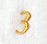 Curly Script Number 3 (3 Inch)