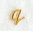 Curly Script Lower Case Letter q (3 Inch)