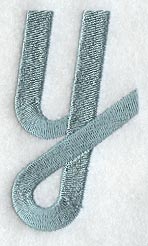 Flair Script Lower Case Letter y (3 Inch)