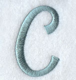 Flair Script Letter C (3 Inch)