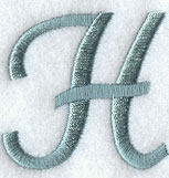 Flair Script Letter H (3 Inch)