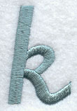 Flair Script Lower Case Letter k (3 Inch)