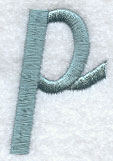 Flair Script Lower Case Letter p (3 Inch)