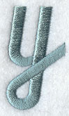 Flair Script Lower Case Letter y (3 Inch)