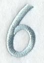 Flair Script Number 6 (3 Inch)