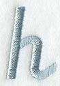 Flair Script Lower Case Letter h (3 Inch)