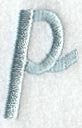 Flair Script Lower Case Letter p (3 Inch)