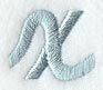 Flair Script Lower Case Letter x (3 Inch)