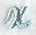 Flair Script Lower Case Letter x (3 Inch)