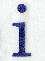 Schoolbook Lower Case Letter i (3 Inch)