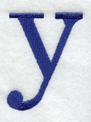 Schoolbook Lower Case Letter y (3 Inch)