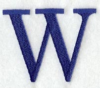 Schoolbook Letter W (3 Inch)