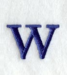 Schoolbook Lower Case Letter w (3 Inch)