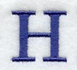 Schoolbook Letter H (3 Inch)