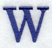 Schoolbook Letter W (3 Inch)
