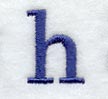 Schoolbook Lower Case Letter h (3 Inch)