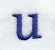 Schoolbook Lower Case Letter u (3 Inch)