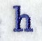 Schoolbook Lower Case Letter h (3 Inch)