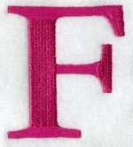 Garamond Letter F (3 Inch)