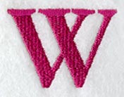 Garamond Letter W (3 Inch)