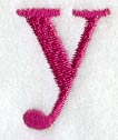 Garamond Lower Case Letter y (3 Inch)